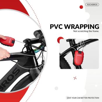 Preview: ROCKBROS | Mini Helmschloss – Kompaktes Kabelschloss für Fahrrad und Helm (94 cm)